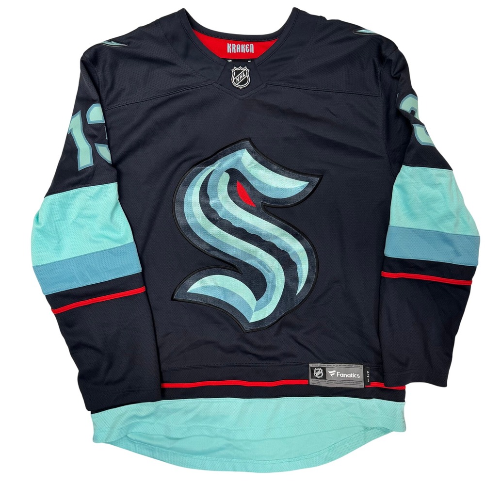 Seattle Kraken Brandon Tanev 13 Fanatics NHL Jersey Mens Small Blue Stitched